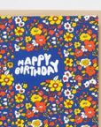 Calico Floral Birthday Card