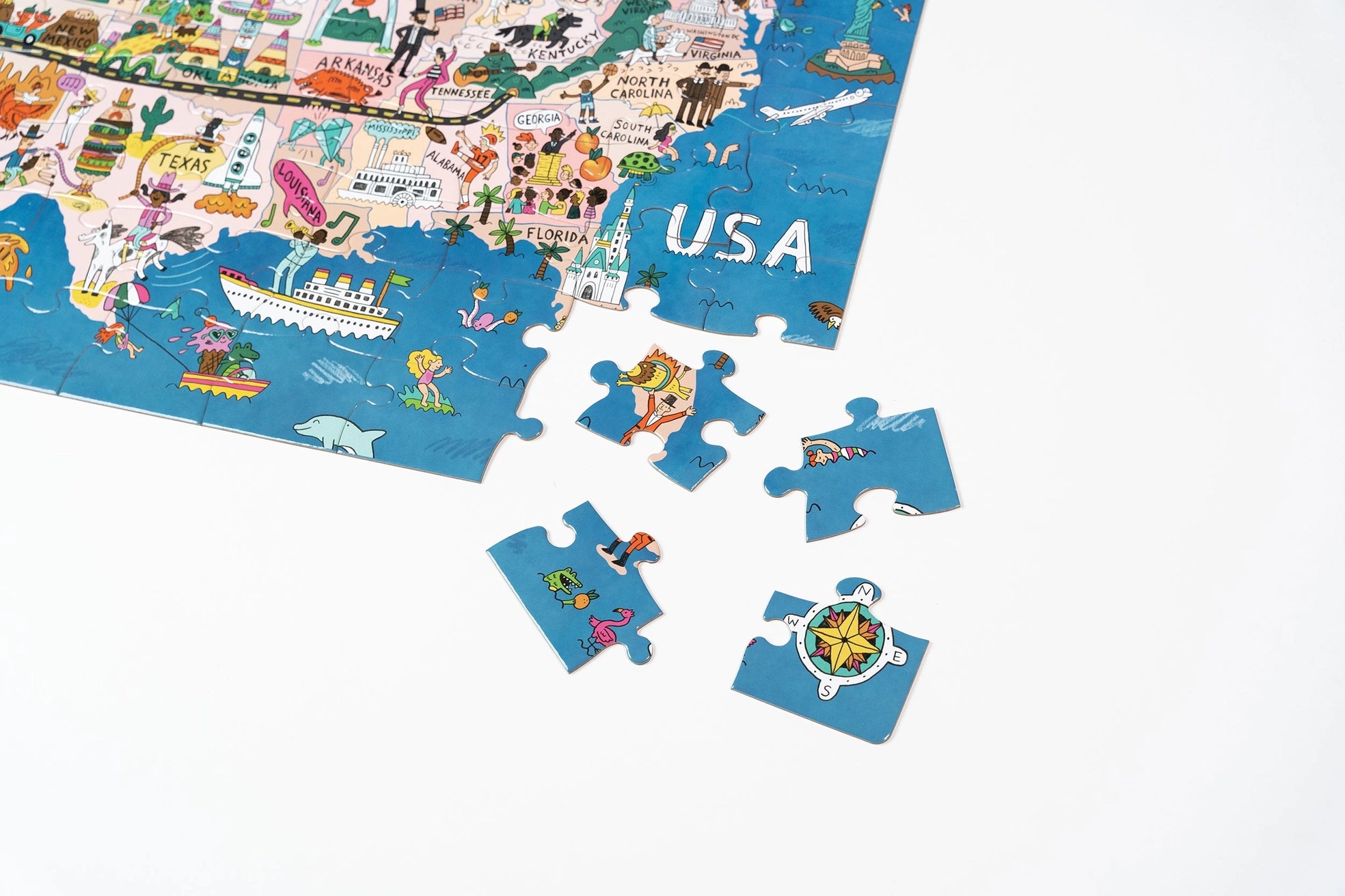 See the USA! Puzzle - 100 large pieces by Nolja Play