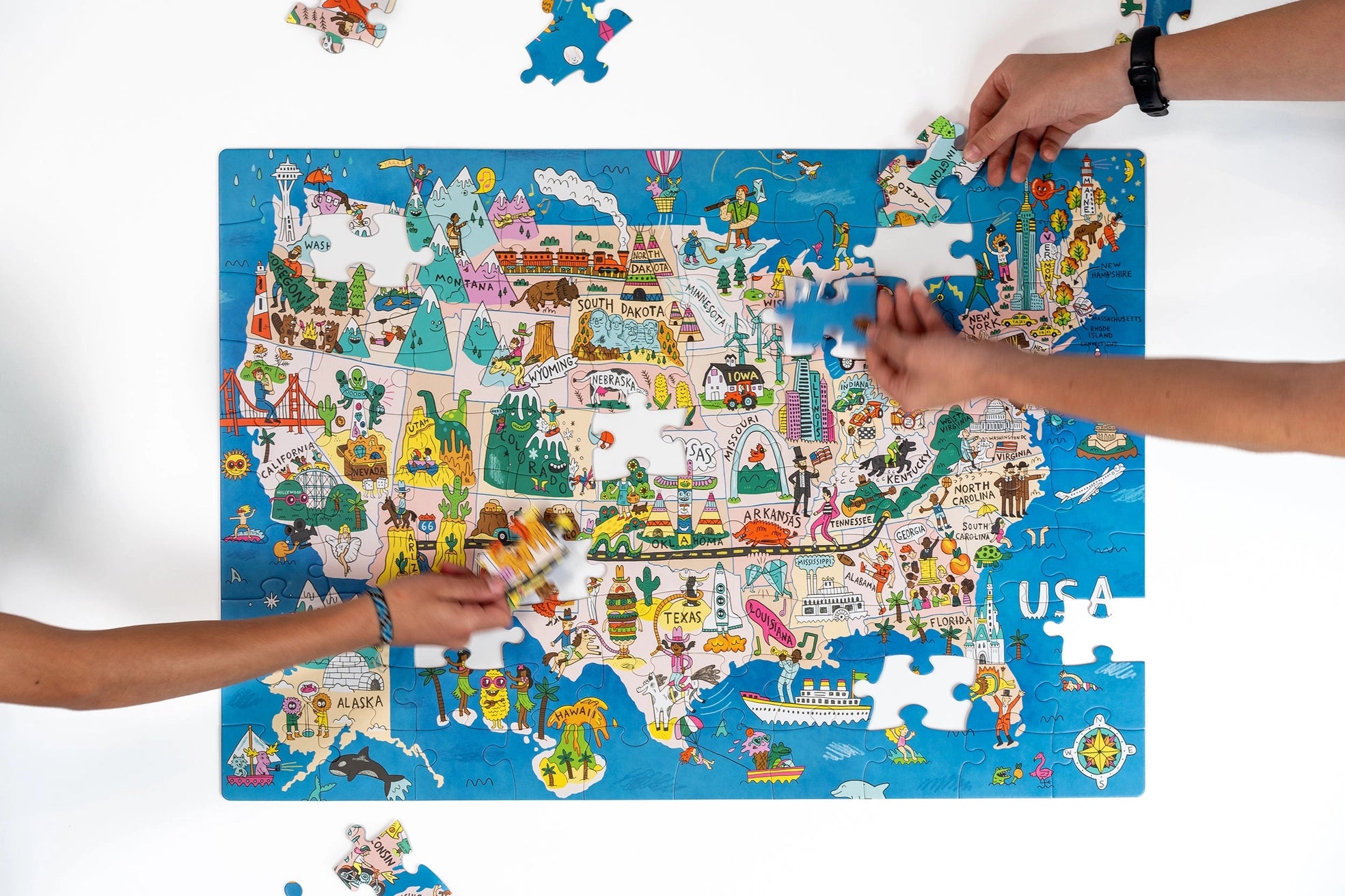 See the USA! Puzzle - 100 large pieces by Nolja Play