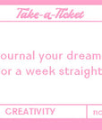 Take A Ticket Creativity