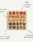 Wooden Alphabet Puzzel by Mushie