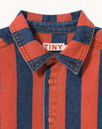 Red Stripes Denim Shirt