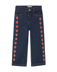 Mini Mushrooms Embroidered Jeans