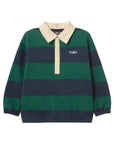 Navy Stripes Polo Sweatshirt