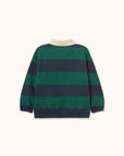 Navy Stripes Polo Sweatshirt