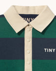 Navy Stripes Polo Sweatshirt