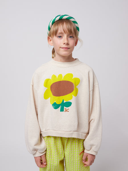 SALE Sunflower Cropped Sweatshirt by Bobo Choses – Mochi Kids