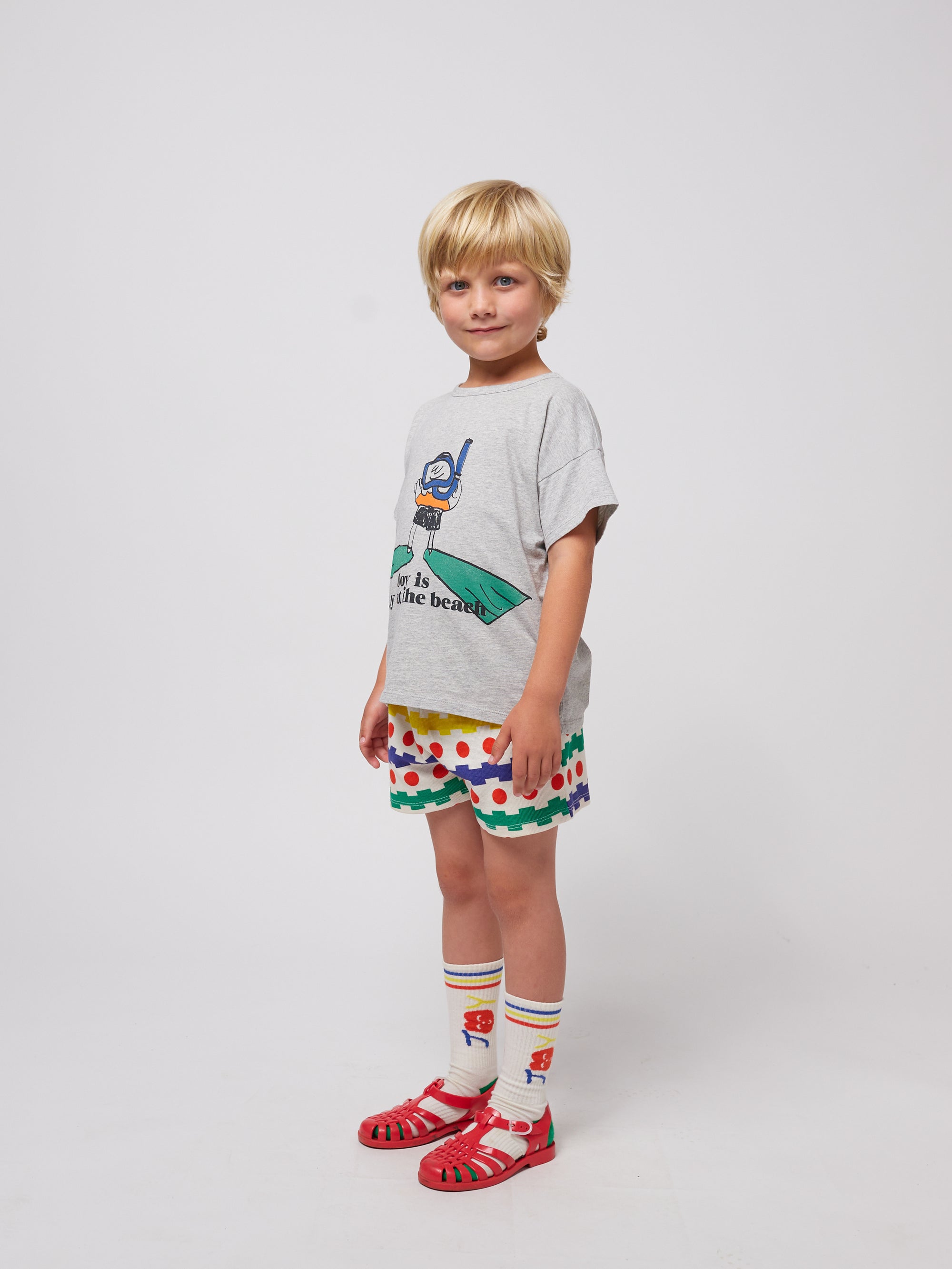 SALE Geometric All Over Waffle Shorts by Bobo Choses