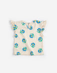 Pixel Flowers Baby Ruffle Top