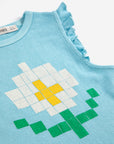 Pixel Daisy Ruffle Top by Bobo Choses