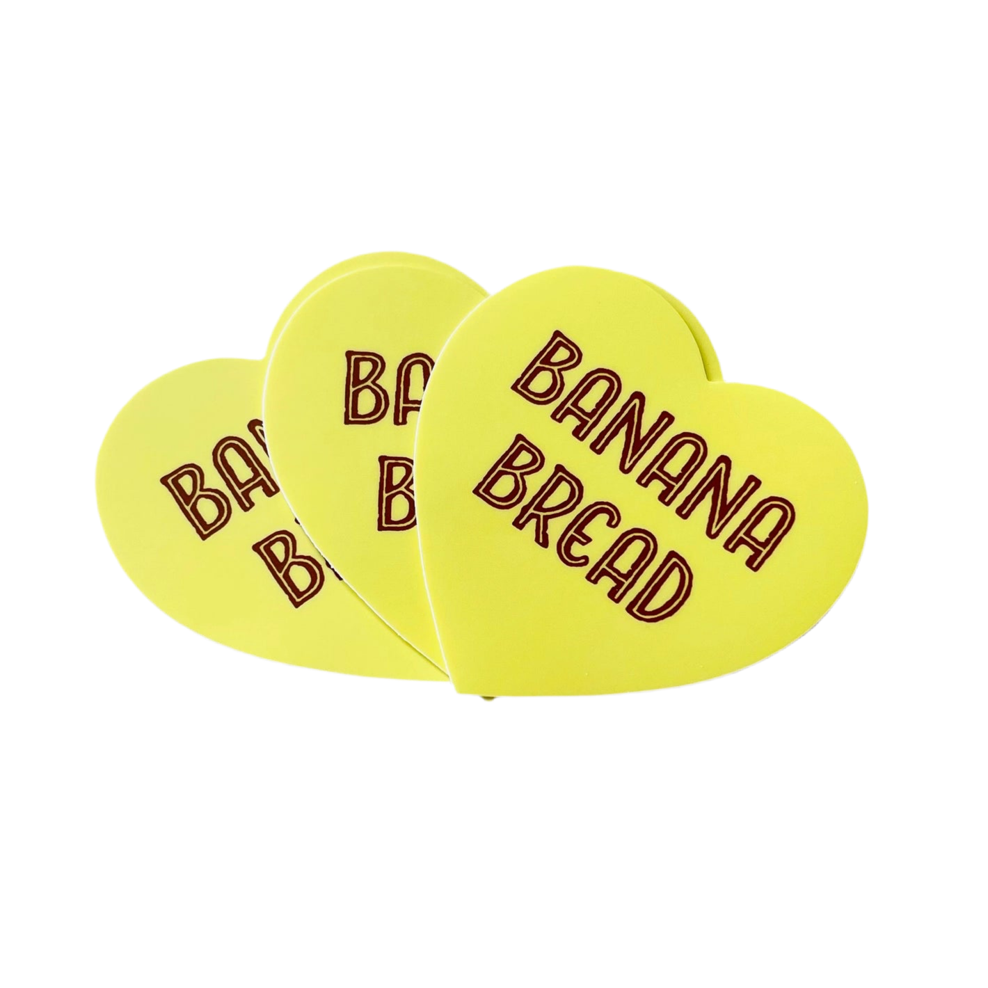 Banana Bread Heart Sticker by The Silver Spider