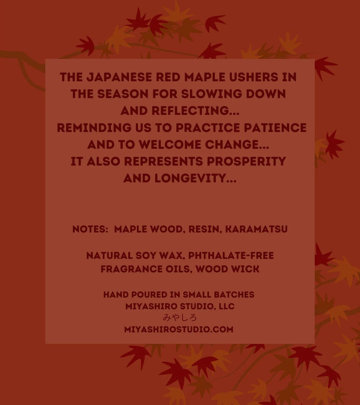 Momiji Candle by Miyashiro Studio