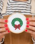Christmas Wreath Cross Stitch Kit by Cotton Clara