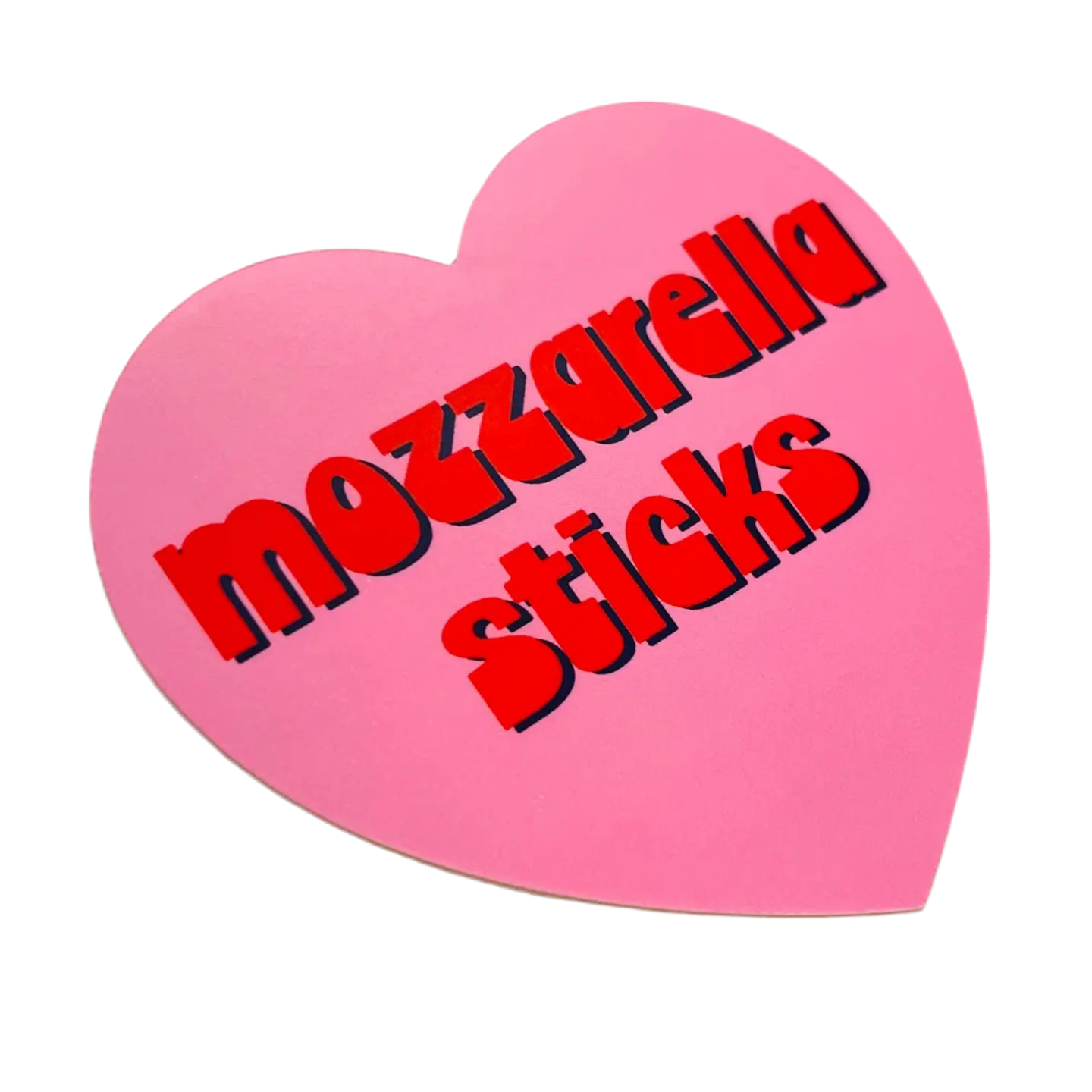 Mozzarella Sticks Heart Sticker by The Silver Spider