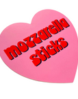 Mozzarella Sticks Heart Sticker by The Silver Spider