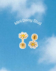 White Daisy Earrings