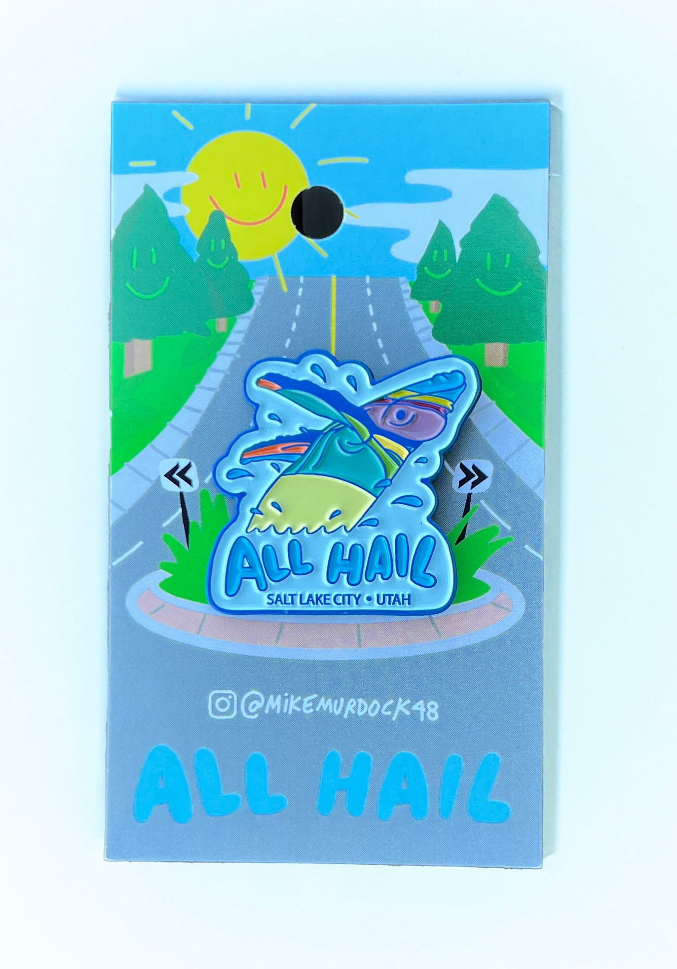 All Hail The Whale, 9th and 9th Whale Enamel Pin by Mike Murdock