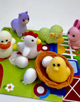 Chicken and Friends Eraser Set