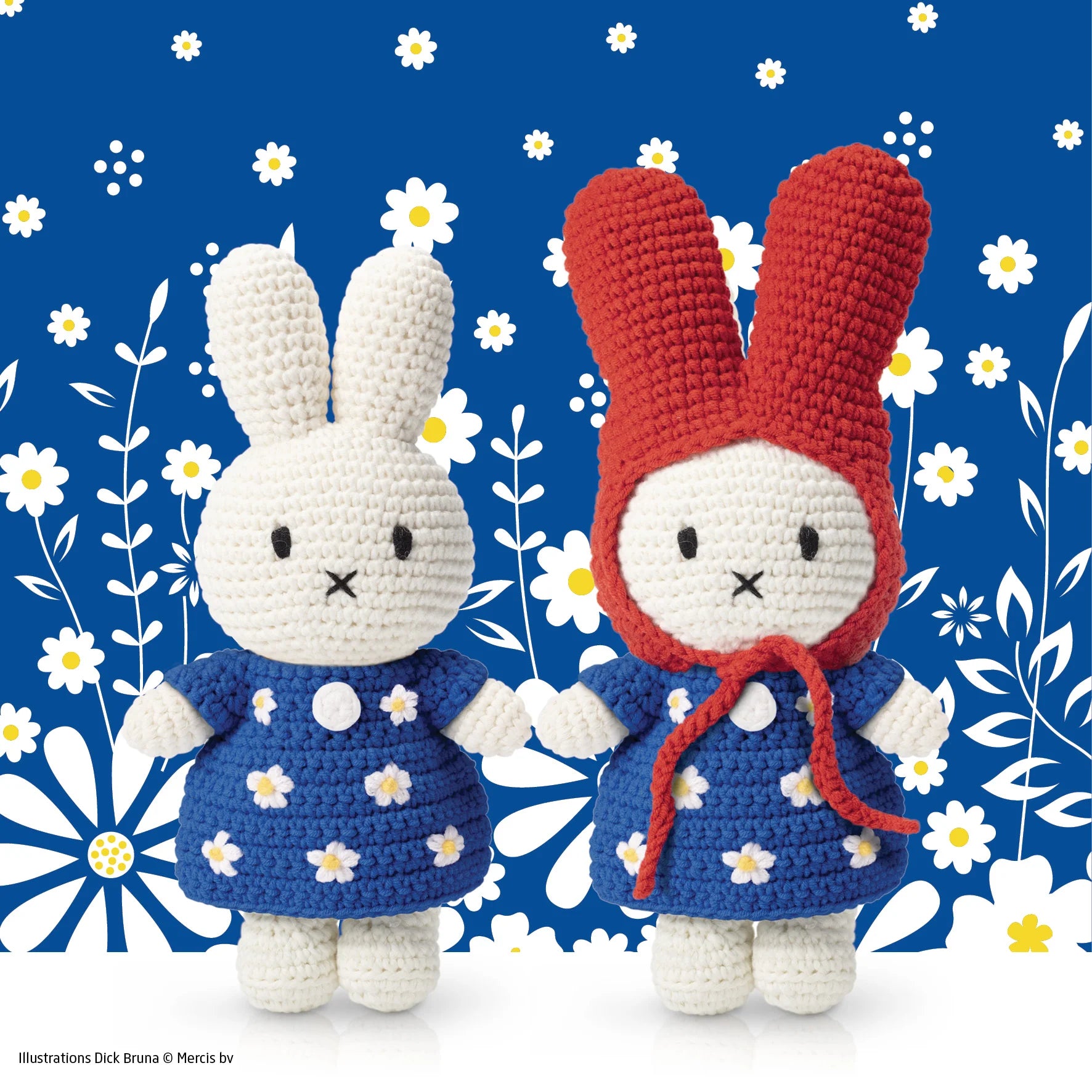 Miffy in her Blue Flower Dress & Red Hat by Just Dutch