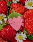 Mini Pink Strawberry Hair Claw