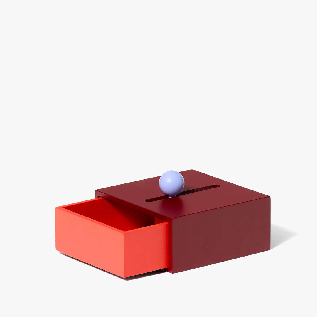 Small Cache Box - Red/Orange by Areaware
