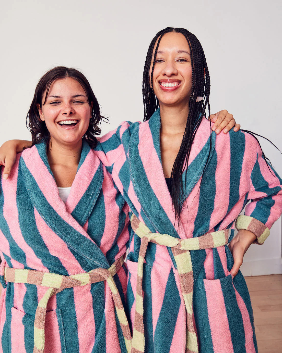 Martine Stripe Bathrobe by Dusen Dusen