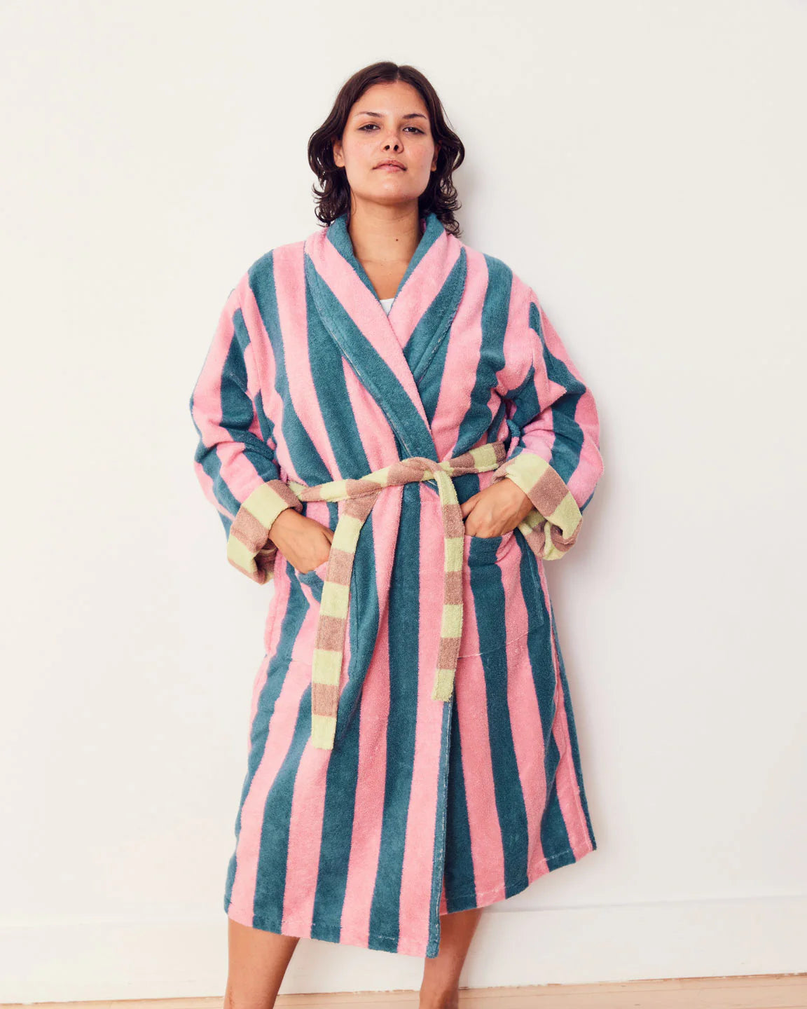 Martine Stripe Bathrobe by Dusen Dusen