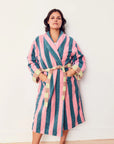 Martine Stripe Bathrobe by Dusen Dusen