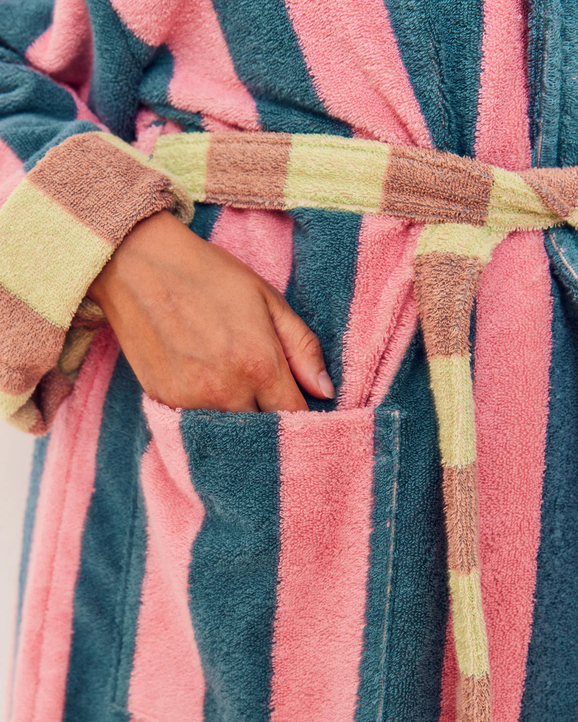 Martine Stripe Bathrobe by Dusen Dusen
