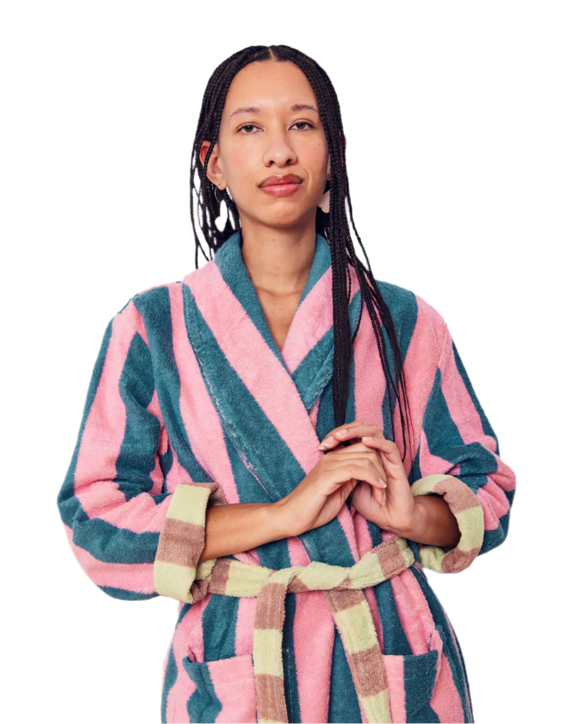 Martine Stripe Bathrobe by Dusen Dusen