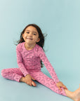 Pink Bubblegum Long Sleeve Happy Pajamas