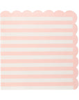 SALE Scalloped Pink Stripe Cocktail Napkins by My Mind's Eye