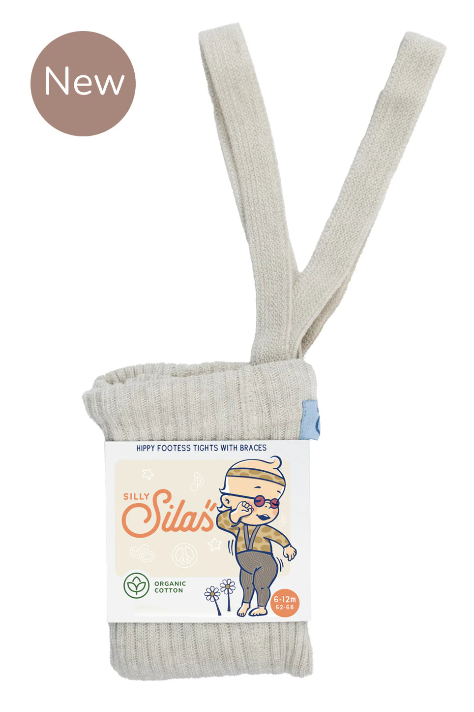 Hippy Cream Blend Footless Tights by Silly Silas
