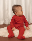 Organic Waffle Footie Sleeper by Noble