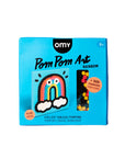 Pom Pom Art Rainbow kit packaging with OMY branding on a blue background