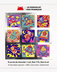 Box of 9 Chocolate Squares by Le Chocolat Des Francais