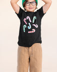 SALE Rainbow Candy Canes Holiday Baby + Kid + Adult Tee
