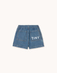 Striped Denim Shorts