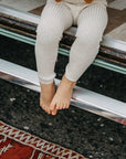 Hippy Cream Blend Footless Tights by Silly Silas