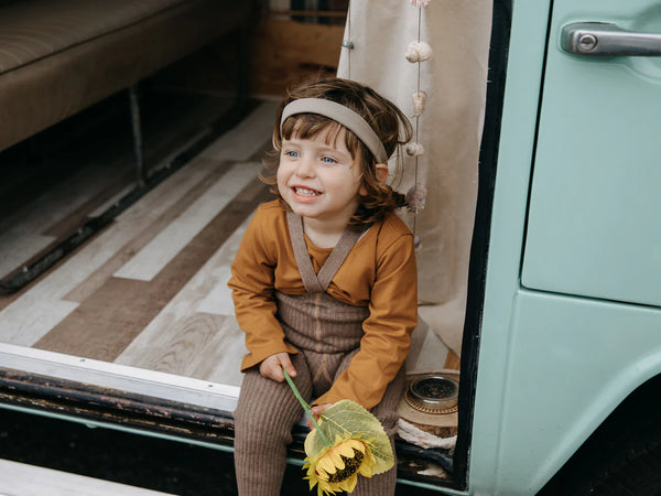 SILLYSilas ヒッピーフットレス cocoa・cream 1-2y Hippy Cocoa Blend Footless Tights by Silly Silas – Mochi Kids