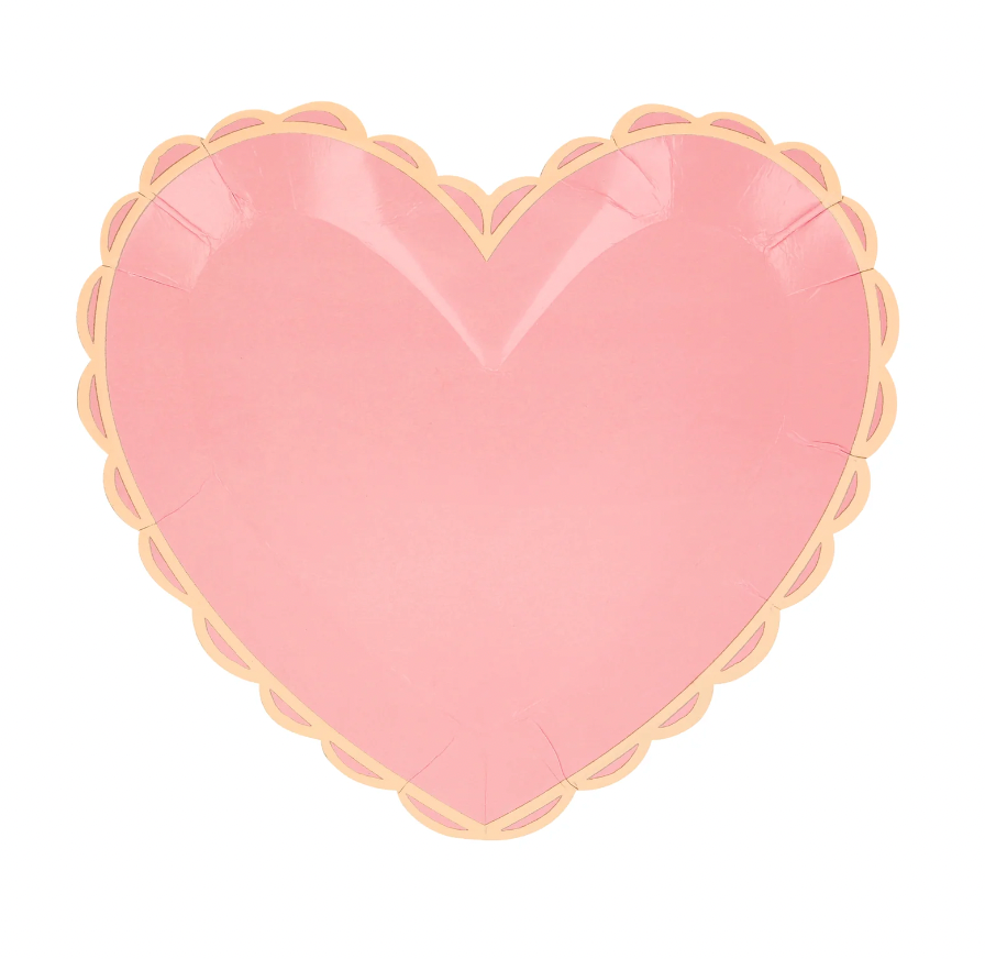 SALE Pastel Heart Large Plates (x8) by Meri Meri