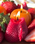 Beeswax Large Strawberry Candles by Happy Organics