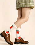 Apple Blocks Sheer Adult Crew Sock by Hansel from Basel