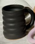 Tall Wavy Mugs by Pepper Stone Ceramics