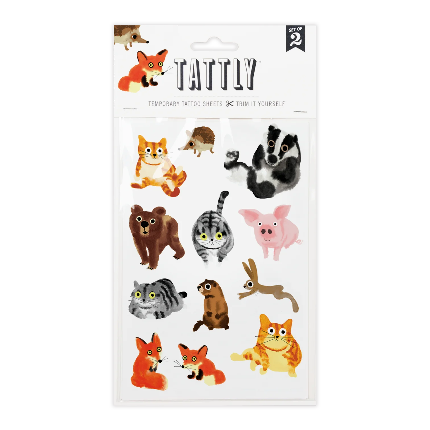 Furry Friends Tattoo Sheet by Tattly