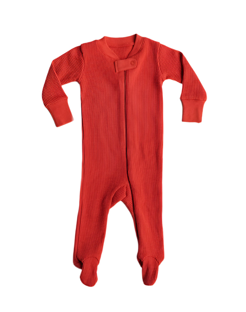 Organic Waffle Footie Sleeper by Noble