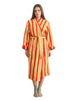 Red & Orange Waffle Bathrobe