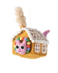 Gretel Cat in Gingerbread House Ornament