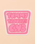Tummy Troubles Club Vinyl Sticker by And Here We Are