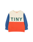 Color Block Sweatshirt - Light Cream by Tinycottons